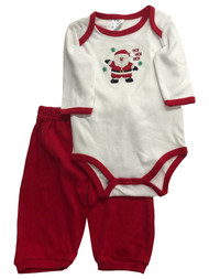 Baby Essentials Infant Boys & Girls Red 1st Christmas Santa Claus Outfit