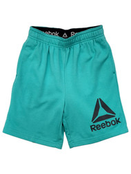 Reebok Boys Aqua Green Soft Knit Athletic Sweats Basketball Shorts