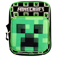 Minecraft Creeper Insulated Lunch Box with Front & Side Pockets-  Kids Lunchbag