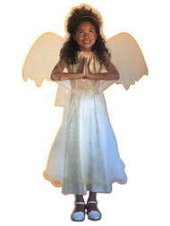 Girls Golden Angel Dress Halloween Costume Small (4-5)