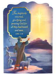 Dayspring Shepherds Praising God For All They Had Seen Holiday Christmas Cards