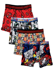 Marvel Boys 4-Pack Spiderman Athletic Stretch Underwear Boxer Briefs