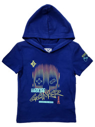 Esports Boys Blue Skull Hardcore Gaming Gear Controller Tee T-Shirt