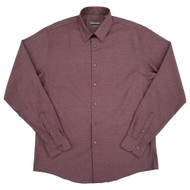 Geoffrey Beene Mens Burgundy Regular-Fit Stretch Flex Dress Shirt