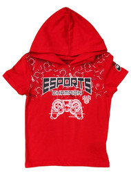 Esports Boys Red Champion Gaming Gear Controller Tee T-Shirt