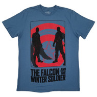 Marvel Mens Big & Tall Blue The Falcon And The Winter Soldier T-Shirt