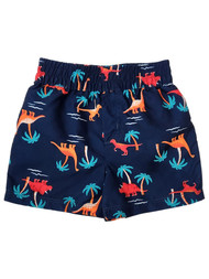 Infant & Toddler Boys Blue Colorful Dinosaur Swim Trunks Board Shorts