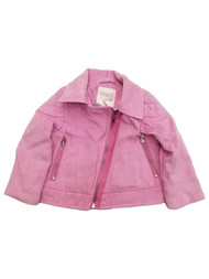Infant & Toddler Girls Mauve Pink Coat Zip Up Motorcycle Jacket w/ Pockets