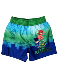 PJ Masks Infant & Toddler Boys Blue & Green Swim Trunks Board Shorts