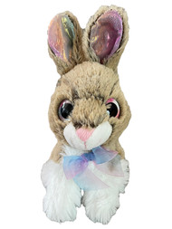 Easter Plush Small Beige Bunny Rabbit 8" Stuffed Animal Pal with Sparkle Eyes