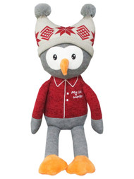 Plush Knit Owl 18" Stuffed Animal Pal with Rattle Sound