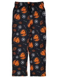 Naruto Mens Black Lounge Pants Sleep Pants Pajama Bottoms