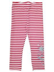 Toddler Girls Red & White Be Merry Christmas Holiday Leggings Stretch Pants