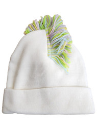 Womens & Mens Neon Rainbow Pastel Mohawk Mane Hat Knit Stocking Cap 2 Way Beanie
