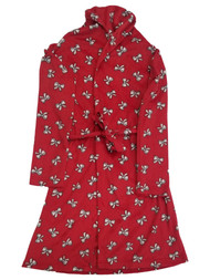 Girls Red & White Bows Holiday Bathrobe Robe House Coat Pajama 7/8