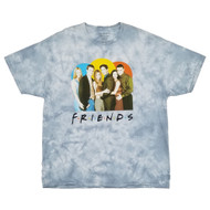 Friends The Television Series Mens Blue Tie-Dye Graphic Tee Crew Neck T-Shirt
