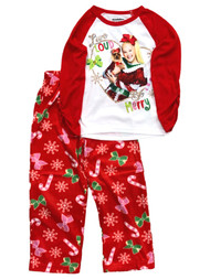 Jojo Siwa Girls Live Loud Christmas Holiday Pajamas Sleep Pants Tee Medium 7-8