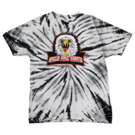 Cobra Kai Mens White & Black Dye Eagle Fang Karate Graphic Tee T-Shirt