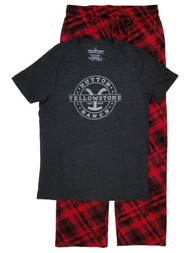 Yellowstone Mens 2-Piece T-Shirt & Pants Sleepwear Sleep Set Pajama Set