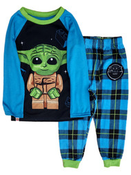 Star Wars Boys Blue Yoda Long Sleeve T-Shirt Sleep Pants Pajama Set