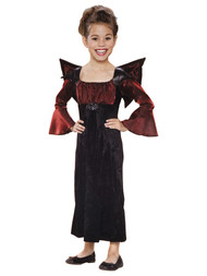 Tricks & Treats Girls Bat Princess Dress & Wings Halloween Costume