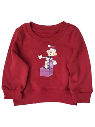 Infant Boys & Girls Red Rudolph Jack-In-The-Box Christmas Sweatshirt Top
