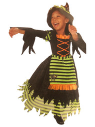 Toddler Girls Colorful Storybook Witch Halloween Costume