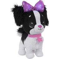 Wish Me Pets Light Up LED Plush Black Puppy Dog Stuffed Animal Pal with Sound
