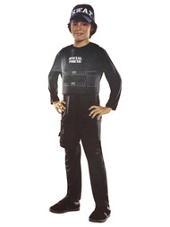 Boys Swat Force Special Forces Police Jumpsuit Costume Small (4-6)