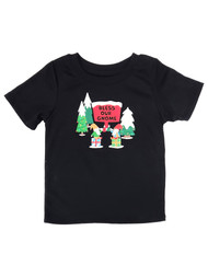 Infant Boys Black Bless Our Gnome Christmas Holiday T-Shirt Tee 18 Months