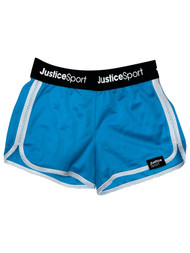 Justice Sport Girls Blue Mesh Activewear Athletic Running Shorts