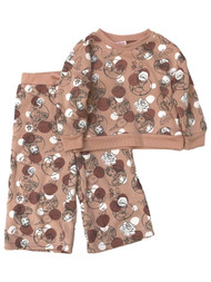 Disney Princess Infant & Toddler Girls Pink Baby Outfit Sweat Pants & Shirt
