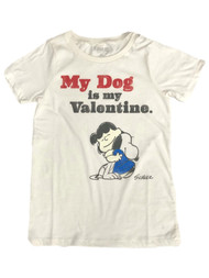 Peanuts Womens Snoopy & Lucy My Dog is My Valentine T-Shirt Tee Shirt