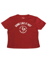 Sriracha Womens Red Semi-Crop Hot Sauce Tee Shirt T-Shirt