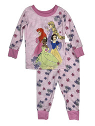 Disney Frozen Girls & Toddler Pink Princess Snow White Ariel Pajama Set