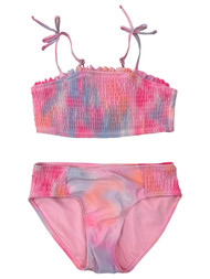 Justice Girls Pink Rainbow 2pc Bikini Swimming Bathing Suit Swimsuit