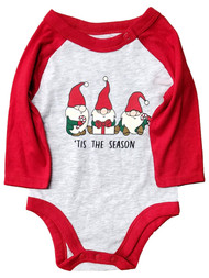 Infant Boys & Girls Gray 'Tis The Season Bodysuit Holiday Christmas Creeper 0-3m