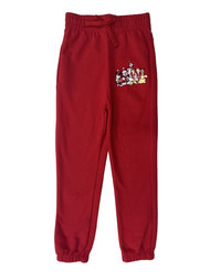 Disney Girls Red Mickey Mouse & Friends Christmas Joggers Sweat Pants