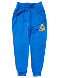 Reebok Boys Blue & Orange Jogger Pants Cuffed Sweats Sweatpants