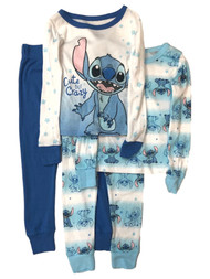 Disney Lilo & Stitch Girls Long Sleeve 4pc Sleep Set Pajamas