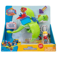Dino Ranch Jon and Flying Thunderbolt Action Figure Dinosaur Playset with Sound