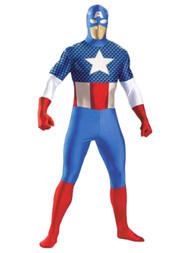 Boys Marvel Captain America Full Bodysuit Costume Large (10-12)
