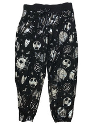 Nightmare Before Christmas Womens Black Joggers Sleep Pants Pajama Bottom
