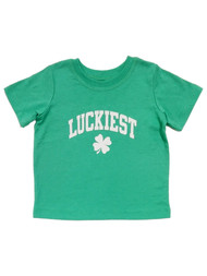 Infant Boys Green Luckiest St Patrick's Day Clover T-Shirt Tee Shirt