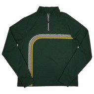 Sports Illustrated Mens Green Raglan 1/4 Zip Pullover Athletic Shirt