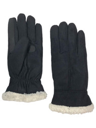 Isotoner Smart Dri Womens Black Sherpa Touchscreen Text Gloves