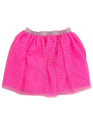 Girls Pink Tulle Tutu Hearts Sparkle Valentines Day V-Day Skirt L (10/12)