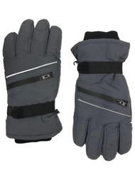 Tek Gear Mens Gray Water Resistant Touchscreen Winter Ski Gloves