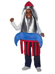 Toddler Boys Space Rocket Silver Jumpsuit Halloween Costume 2T-3T