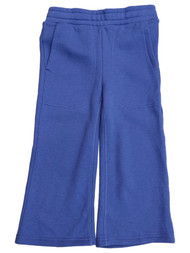 Girls Violet Purple Blue Drawstring Wide Leg Sweatpants Loungewear